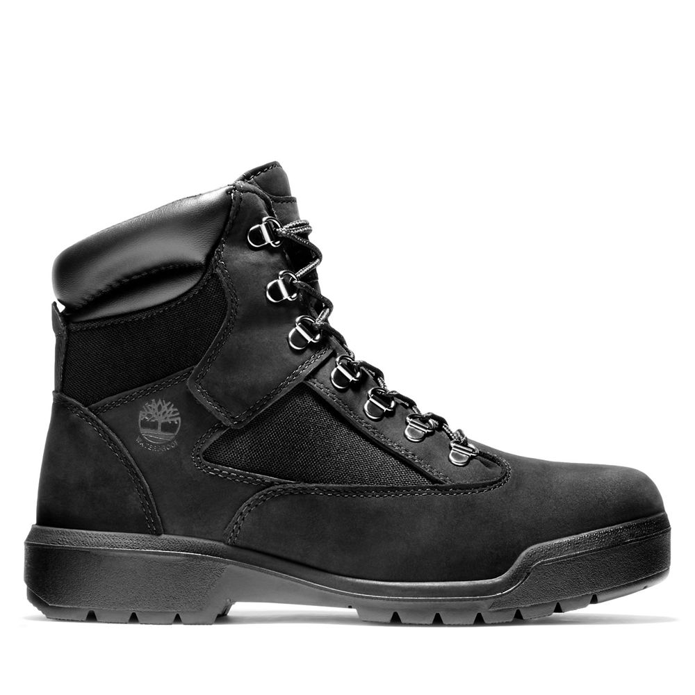 Bocanci 6-Inch Timberland Barbati Negrii - Waterproof Field - Romania - NGYQBL364